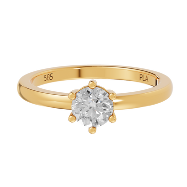 Queen star 0,80 ct ring - 14 kt. Guld