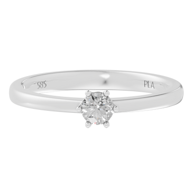 Princess star 0,20 ct ring - 14 kt. Hvidguld