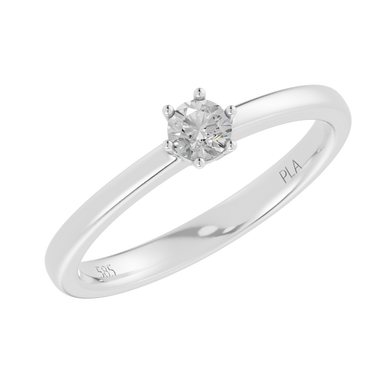 Princess star 0,20 ct ring - 14 kt. Hvidguld