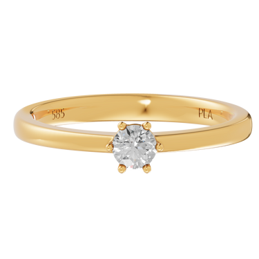 Princess star 0,20 ct ring - 14 kt. Guld