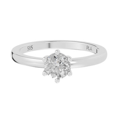 Queen star 1,00 ct ring - 14 kt. Hvidguld