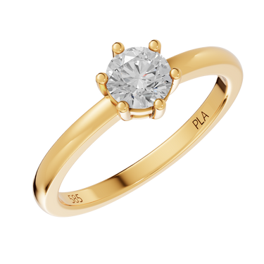 Queen star 1,00 ct ring - 14 kt. Guld