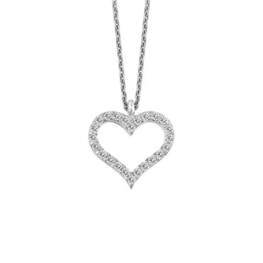 14k. Hjertevedhæng m. 0,08ct. fra Nuran
