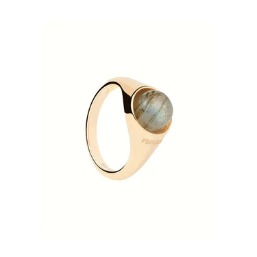 Labradorite Moon Ring - Forgyldt fra PDPAOLA