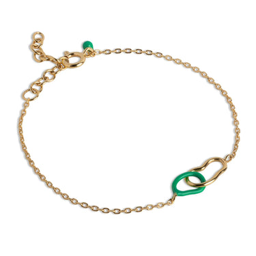 Organic Double Circle Armbånd - Forgyldt fra Enamel