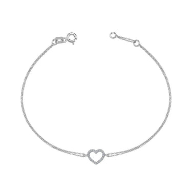 14kt. Armbånd hjerte med 0,09ct. W-si fra Nuran