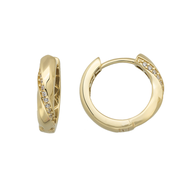 Twisted Elegant Creoler - 8 kt. Guld fra Gold Essentials