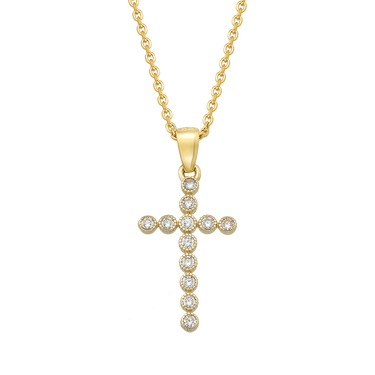Dotty Cross Vedhæng - 8 kt. Guld fra Gold Essentials