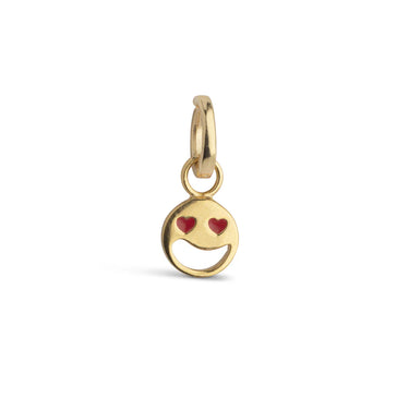 Funky Smiley Charm - Forgyldt