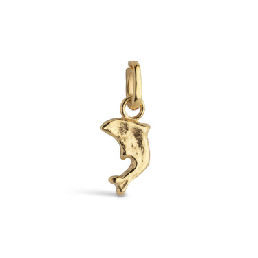 Joyful Dolphin Charm - Forgyldt