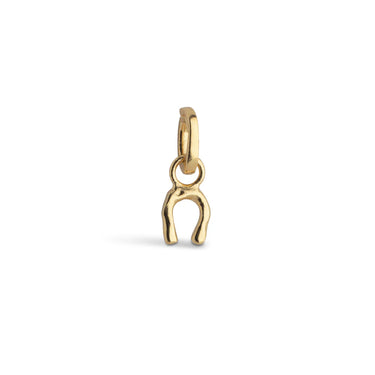 Lucky Horseshoe Charm - Forgyldt