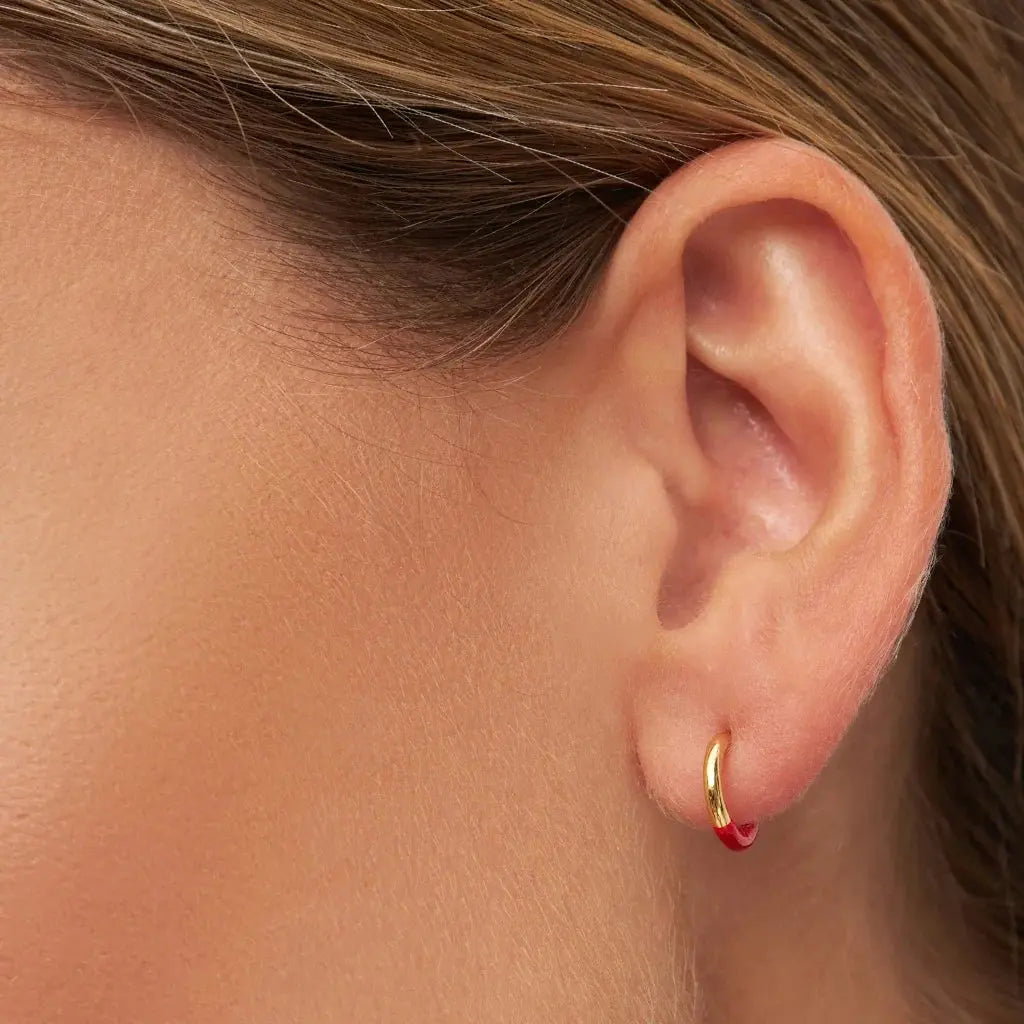 Color Ørering Half Dip - Forgyldt Messing fra LULU Copenhagen