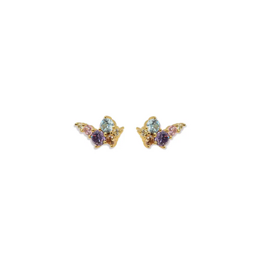Colorbomb ørestik lilla - Forgyldt fra Lush Lush Jewelry