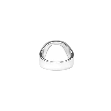 IX Cushion Signet ring - Sølv/green marble fra Ix Studios