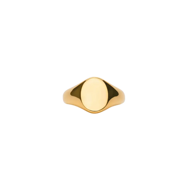 IX Mini Oval Signet ring - Forgyldt fra Ix Studios