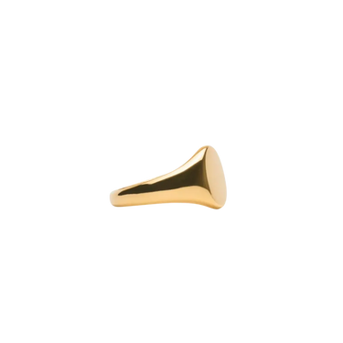 IX Mini Oval Signet ring - Forgyldt fra Ix Studios