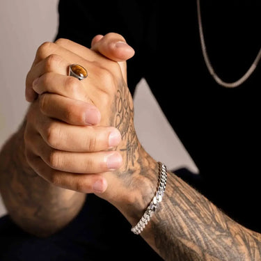 IX Chunky Curb armbånd - Sølv fra Ix Studios