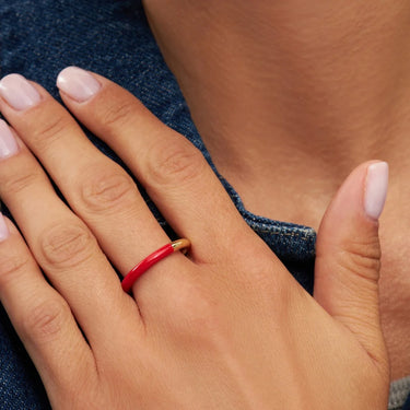Double Color Ring - Forgyldt Messing