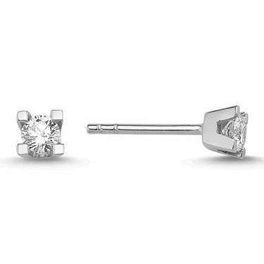 14kt. STAR ørestikker med 2x0,15ct. W-si 6 greb fra Nuran