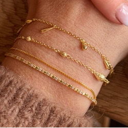 Shiny Drop Armbånd - Forgyldt