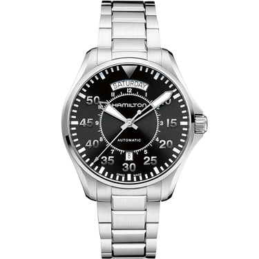 Khaki Aviation Pilot Day Date Auto H64615135 fra Hamilton