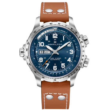 Khaki Aviation X-Wind Day Date Auto H77765541 fra Hamilton