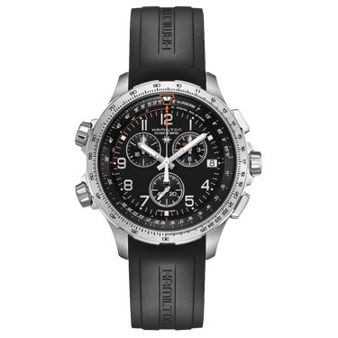 Khaki Aviation X-Wind GMT Chrono Quartz H77912335 fra Hamilton
