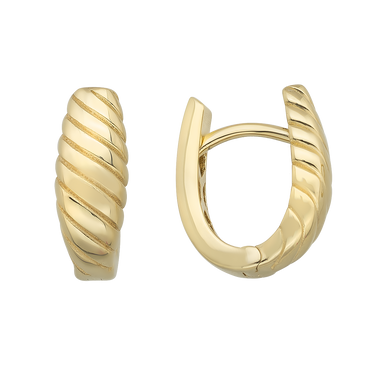 Twisted Shell Creoler - 8 kt. Guld fra Gold Essentials