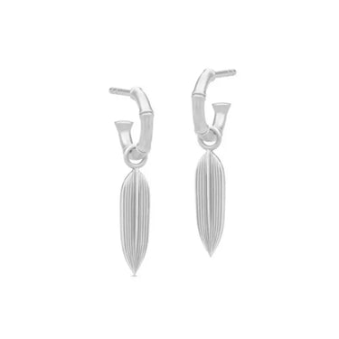 Bamboo Leaf Mini creol - Sølv fra Julie Sandlau