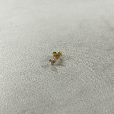 Piercing ørestik m. diamant - 14 kt.