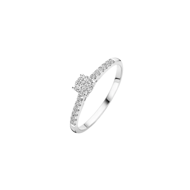 Ring 0,30/0,15 ct. - 14 kt. Hvidguld