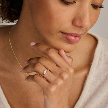 Ring 0,10/0,15/0,10 ct. - 14 kt. Guld