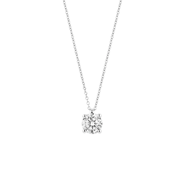 Halskæde m. Vedhæng 0,45 ct. - 14 kt. Hvidguld