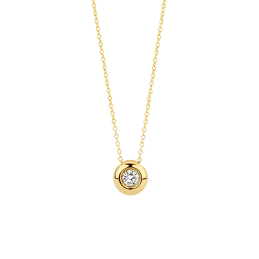 Halskæde m. Vedhæng 0,10 ct. - 14 kt. Guld