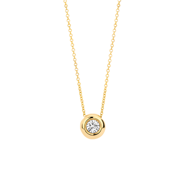 Halskæde m. Vedhæng 0,15 ct. - 14 kt. Guld