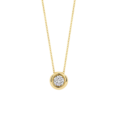 Halskæde m. Vedhæng 0,25 ct. - 14 kt. Guld