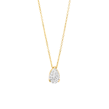 Halskæde m. Dråbevedhæng 0,50 ct. - 14 kt. Guld