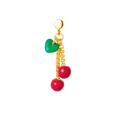 Cherry Ørering - Forgyldt Messing fra LULU Copenhagen