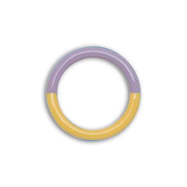 Double Color Ring - Messing fra LULU Copenhagen