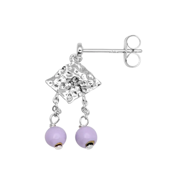 Boheme Purple Ørering - Forsølvet Messing fra LULU Copenhagen