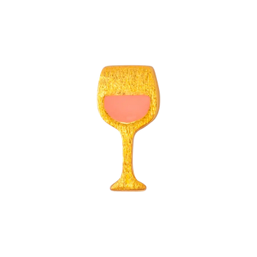 Friday Rosé Ørering - Forgyldt Messing fra LULU Copenhagen