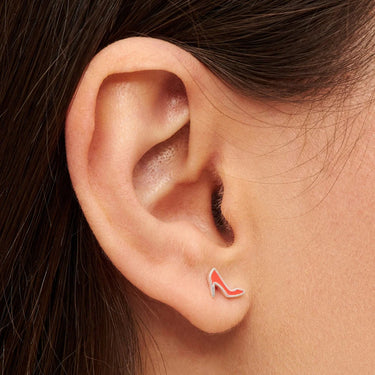 Stiletto Ørering - Forsølvet Messing