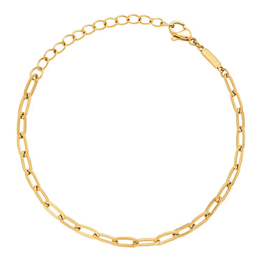 Paperclip Armbånd - Forgyldt Messing