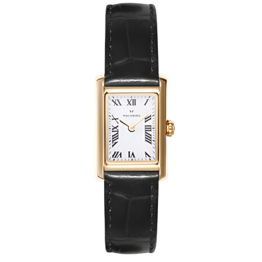 Timeless Black Leather Gold fra Mockberg