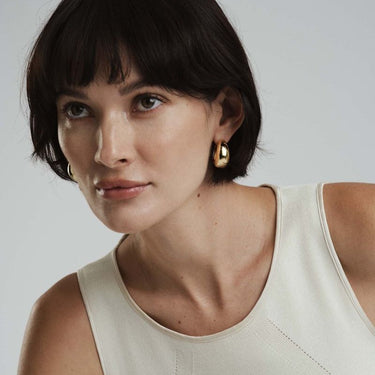 Aura Bold Hoops - Forgyldt Stål