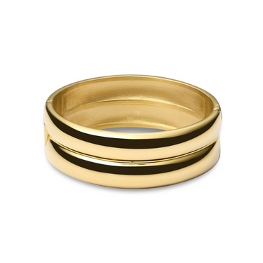 Rebel Double Bangle Armbånd Medium - Forgyldt Stål