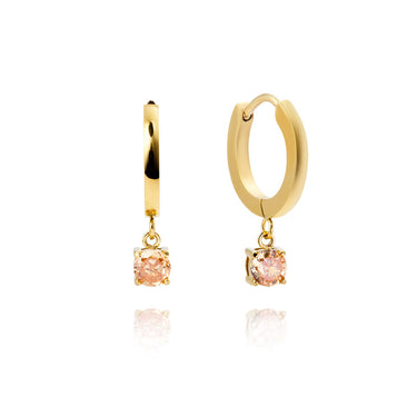 Jolie Champagne Hoops - Forgyldt Stål