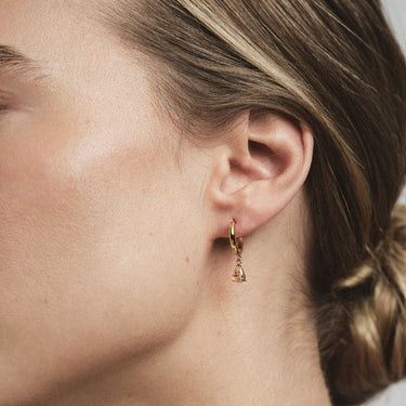 Belle Champagne Hoops - Forgyldt Stål
