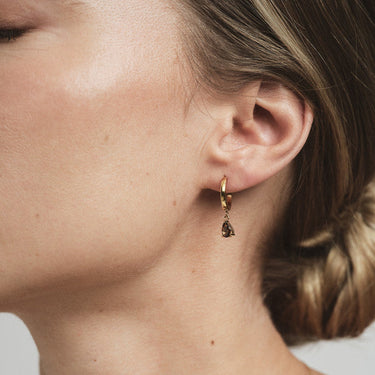 Belle Coffee Hoops - Forgyldt Stål