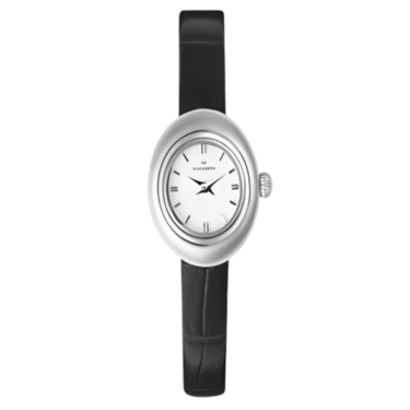 Belle Oval Petite Leather Steel MB1413